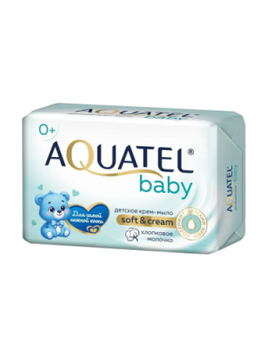AQUATEL Aquatel Baby крем-мыло твердое хлопковое молочко 4*75г